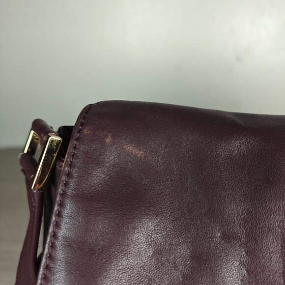 Vintage Etienne Aigner Oxblood Leather Shoulder Bag Organizer Compartments - Picture 11 of 14